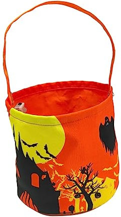 TOYANDONA Secchiello Halloween Luminoso per LED Sacchetto Decorativo Forma Zucca per Raccolta e Decorazioni Feste Halloween