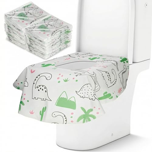 QWORK® 20 Stück Große Einweg Toilettenauflagen – Rutschfeste, Wasserdichte, Einzeln Verpackt - für Kinder & Erwachsene, Universal für Töpfchentraining & Reisen