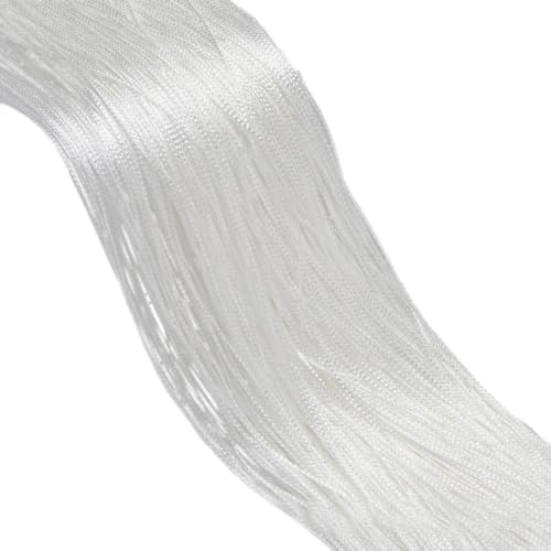 Aniyan 1 Stück Fadenvorhang 1x2m – Fadengardine aus Polyester, 240 Fäden/m, durchschimmernd & dekorativ – Türvorhang, Raumteiler, Fensterdekoration, Vorhang für Wohnzimmer & Flur (Weiß)