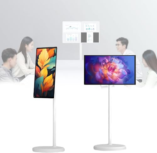 Efficieran Monitor Smart Android Con Batteria – Display Touch Screen 21,5 Pollici Su Ruote Per Casa E Ufficio(8+128GB)