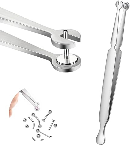 Mabor Piercing Tools for Changing Jewelry, Piercing Ball Grabber Tool | Stainless Steel Piercings Changing Tool for Nose Ear Belly Jewelry