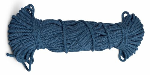Mississhop 100 m Baumwollkordel Seile Kordel aus Baumwolle mit Polyacryl Kern Petrol Ø 5 mm