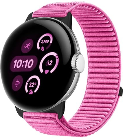 Wigento Smartwatch Armband Google Pixel Watch 4/3 / 2/1 45mm & 41mm Klettverschluss