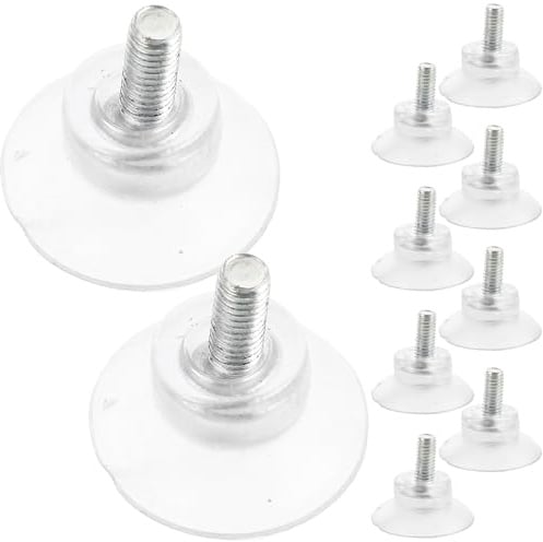 MAGICLULU Lot de 10 Patins Antidérapants en Silicone Transparent 6 Mm Ventouse pour Plateau de Table en Verre, Fixation Sécurisée pour Table Basse, Intérieur et Extérieur, Coussinets