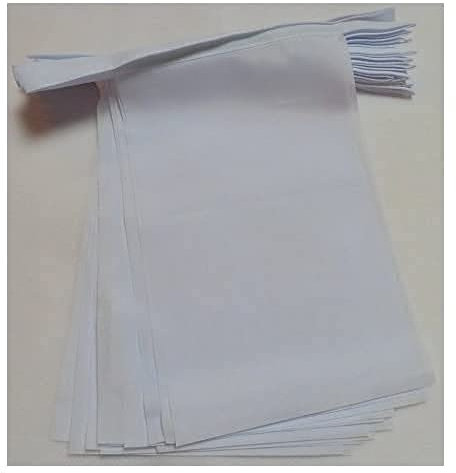 AZ FLAG - Fahnenkette Einfarbig Weiss 6 Meter Mit 20 Flaggen - 21x14 cm - Einfarbig Girlande Flaggenkette 14 x 21 Cm