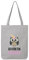ShirtStreet süße Geschenkidee Unicorn Eis Ice Cream Premium Bio Baumwoll Tote Bag Jutebeutel Stanley Stella Eule - Ich bin ein Einhorn, Größe: onesize,Heather Grey