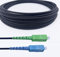Elfcam - Câble à Fibre Optique en Acier Blindé Compatible avec Freebox, Convient aux Installations Extérieur et Intérieur, SC/APC à SC/UPC Monomode Noir, 50M