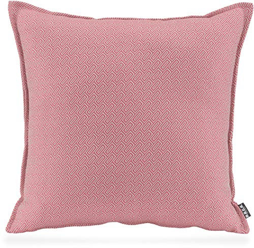 H.O.C.K. Billy Outdoor Kissen inkl. Füllung und Sitzkissen mit Biese 50x50cm Outdoor/Indoor (50x50cm, Rot)