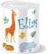 OWLBOOK® Kinder Spardose Safari Tiere | personalisierte Geschenke Konfirmation Jugendweihe Kommunion Firmung Einschulung Geburt Baby Kind | Geburtstagsgeschenke Ostergeschenke für Kinder | Keramik