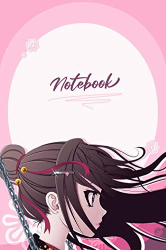 Anime Notebook: Traditional Japanese Pink Anime Girl - Lined Notebook Journal - 6 x 9 Inches - 110 Pages
