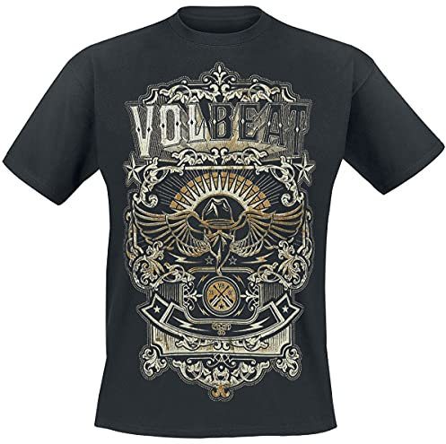 Volbeat Old Letters Männer T-Shirt schwarz M 100% Baumwolle Band-Merch, Bands, Nachhaltigkeit