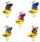 Lewpox Gummiente Spielzeug, Gummi Ente Fahrrad Ornament,Auto Ornamente, Coole Ente mit Propeller/Helm/Sonnenbrille/Goldkette,Auto Ornamente Spielzeug Für Erwachsene,Kinder