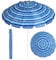 GOPLUS Parasol de Plage 2,43M, Parasol Inclinable avec Auvent Démontable, Sac de Transport, Anti-UV, pour Patio Balcon Piscine, H.185CM, Base Non Incluse (Bleu Clair)