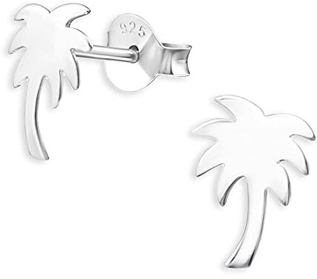 Monkimau Palmen Ohrstecker aus 925 Sterling Silber
