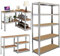 Royalswill 200x100x50cm Lagerregal Schwerlastregal Regal Kellerregal, bis 875 kg belastbar, MDF-Platten Regale, Verstellbare Steckregal Stahlgestell, Werkstattregal Werkbank Garagenregal, Verzinkt