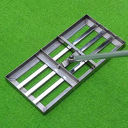 Yclty 50 X 25 cm Rasennivellierrechen Yard Tools Planierer, Leichter Hinterhof-Edelstahl-Flachsand-Grasbrecher, Planieren von Rasen/Sand/Boden für Garten-Golfplatz