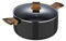 BERGNER Earth Black - 28 cm Kitchen -Topf - Hergestellt in gepresstem Aluminium mit ergonomischen Holzgriffen - Antiation - für die Induktion und alle Arten von Küchen - Schwarz