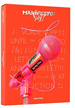 ENHYPEN - MANIFESTO DAY 1 STANDARD [J Version] Album CD-R+Photobook+Photocard+Postcard+Message Card+Can Badge+Tattoo Sticker+Poster with Lyrics+(Extra ENHYPEN 8 Photocards+Pocket Mirror)