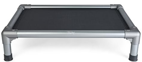 TrendPet HighBed hochwertiges erhöhtes Hundebett, Premium Hochbett, Hundeliege aus eloxiertem Aluminium (125x90cm)