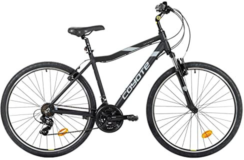 Coyote PATHWAY Women's Front Suspension MTB Bike With 700C Wheels 20-Inch Frame, 21-Speed Shimano Gearing & Shimano EZ Fire Shifters, V-brake, BLACK Colour