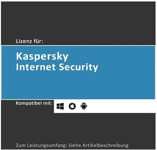 Lizenz per E-Mail für Kaspersky Internet Security Plus | 2026 | 1 Gerät | 2 Jahre | originale Vollversion | PC/Mac/Android | Lizenzcode per E-Mail (i. d. R. innerhalb von 24 Std.) von softwareGO