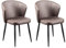 Mevsim Store Esszimmerstühl Anthrazit 2er Set - Mikrofaser - Ergonomisch - Schwarze Stahlbeine - Design Lounge Chair - Lounge Chair mit Rückenlehne - Esszimmer- und Bürostuhl
