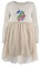 JOPHY & CO. Vestito Ragazza Principessa Unicorno Abito Bambina Festa Tulle Manica Lunga & Manica Corta (cod. 8900) (8 Anni, Beige 8901)