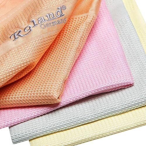 Roland Germany Mikrofasertücher 42x68 Microfasertuch Autopflege, Putzlappen Küche Reinigungstücher und Putztücher ohne Putzmittel, Auto, Putztücher, Mikrofaser Handtuch (Farbe 1)