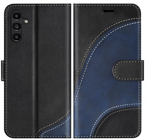 BoxTii Cover per Samsung Galaxy S23 Fe, Custodia in PU Pelle Portafoglio, Magnetica Cover a Libro con Slot per Schede per Galaxy S23 Fe, Nero