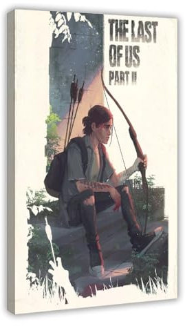 AhCor The Last of Us Teil II Poster (2) Leinwand Poster Schlafzimmer Dekor Sport Landschaft Büro Zimmer Dekor Geschenk Rahmenstil 60 x 90 cm