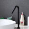 XJTNLB Mischbatterie Waschbecken Sensor Wasserhahn Warm Kalt Waschtischarmatur Sensor Batterie Waschbecken Armaturen,Schwarz,Hoch
