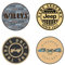 Jeep Aufkleber Willys There's Only One, The Legend, There's Only One 4 x 4 Discover Explore 10,2 cm, rund, Premium-Vinyl-Aufkleber, 4 Stück