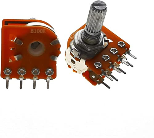 Potentiometer 2 STÜCKE 20 MM 50KBX2 100KBX2 16 Typ Lautstärke Potentiometer Doppel 8 Fuß mit Mittelabgriff B50K 50K 100K Elektronische Komponente Elektromechanische Komponenten (Size : 50K Ohm)