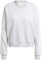 adidas Donna Essentials 3-Stripes French Terry Sweatshirt, Light Grey Heather/White, S