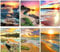 WHATWEARS 6 Stück Diamond Painting Set für Erwachsene, Diamond Painting Bilder Landschaft Sonnenuntergang Strand, DIY 5D Diamond Malerei für House Wall Dekoration(30x40cm)