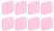 sourcing map Door Stoppers Wall Protector, 8pcs Soft Silicone Door Handle Buffer, Square Self Adhesive Door Knob Guard for Home Office, Pink