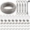AMZSKU 64 pcs Stahlseil Kit, 35 m Verdickt 3 mm Edelstahl Drahtseil, Spanndraht Seilspanner Spannschloss 304 Edelstahl Kit, Rankhilfen für Kletterpflanzen, Gardinenseil, Zaun
