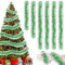 Guirnalda de oropel de Navidad, color verde, brillante, para árbol de Navidad, oropel dorado, decoración navideña, guirnalda para cortinas, habitaciones, fiestas de Navidad
