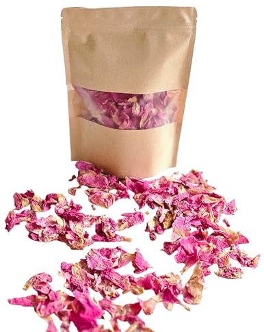 100% natürliche Blumen, getrocknete Rosenblüten, Rose, Jasmin, rote Rosenblätter, Lavendel, vegan Blumenmix, Blumenkonfetti, Wellness, Deko, Hochzeit, Rosenknospen (Rosenblüten rosa)