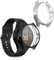 kwmobile Coque Compatible avec Samsung Galaxy Watch FE 40mm Coque - 2X Étui Cadre écran en Silicone pour Fitness Tracker - Noir-argenté