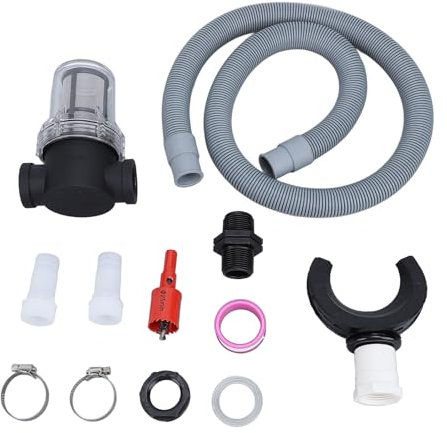 Regenfass-Schlauchanschluss-Set, Dach-Regenwassersammler, Regenfass-Umlenker mit Filter, Wassersammel-Schlauchanschluss, rund, für Haus- und Gartenarbeiten im Freien (100mm / 3.9in)
