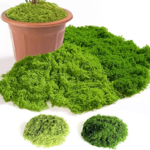 YIMINI 100g Kunstmoos, Bastelmoos, Deko Moos, künstliches Moos für DIY, Deko, Floristik, Terrarien, Modelle, Tischdekoration, Kunstprojekte, kreative Gestaltung (100g)