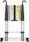 HUIYOPU Escalera Telescópica 3,8m, Escaleras Plegables Aluminio con Ganchos, Escalón Ajustable, se Utiliza para el Mantenimiento Diario, Edificio