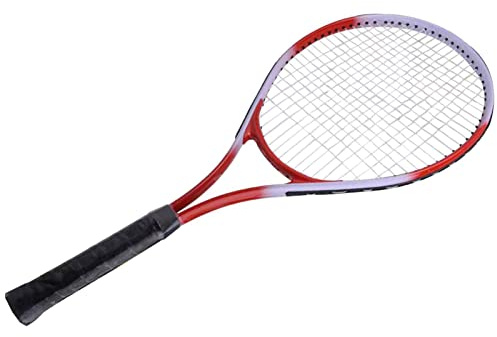 Tennisschläger für Anfänger, Wettkampf-Trainingsset mit Tragetasche, für Erwachsene, Studenten, Damen, Herren, Nylon, Aluminiumlegierung, leicht, Rot, 68 cm