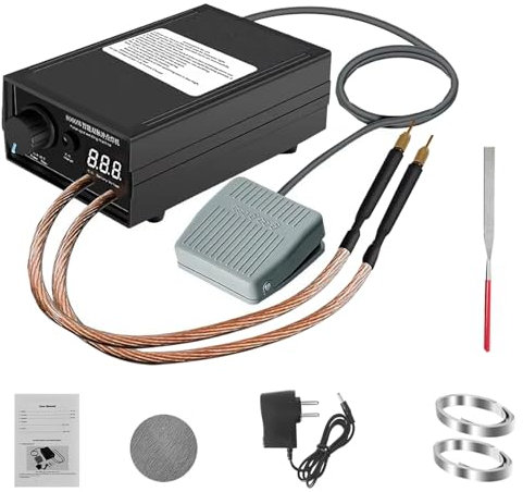KYZTMHC Soldadoras láser de Mano de 8000 W para baterías: Potente soldadora de Puntos para baterías con Pedal, Tira de níquel y Pasador de Soldadura para Paquetes de baterías 18650