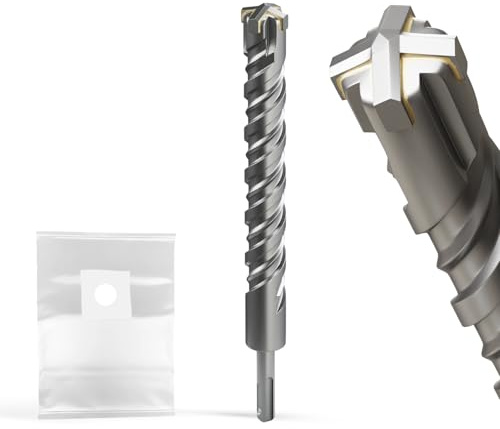 XZH SDS Plus Masonry Drill Bits 26mm x 260mm, Professional Tungsten Carbide Cross Tip, Long SDS Hammer Drill Bits for Wall, Stone, Concrete, Brick