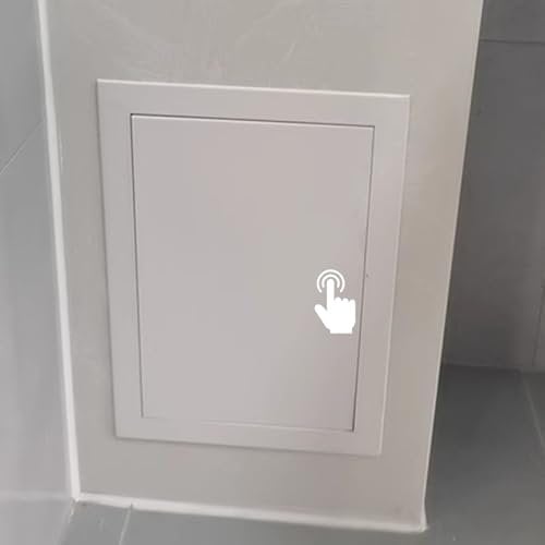 Trampilla Pladur Panel de Acceso Extraíble de 15x15, 25x25, 30x30, 35x35, 40x40, 50x50 y 60x60 Cm. Puerta de Acceso al Altillo, de Metal Blanco. Puerta de Inspección de Pared.(150x150mm(6x6in))