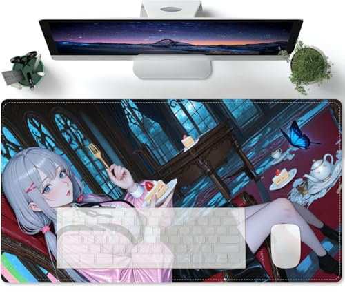 Large Mouse Pad Anime Girl XXXL Extended Size for Accessories Home & Office 600x300x3mm