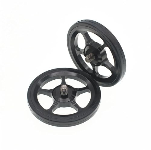 Fahrrad Easywheel for Brompton Faltrad Titan Schrauben 3SIXTY Camp PIKES Rack Dreieck Easy Wheel Aluminium 45(Silver Titanium Bolt)