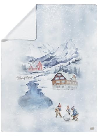 ESTELLA Wohndecke Home Impulse Mountain Lake Farbe Schnee Größe 150x200